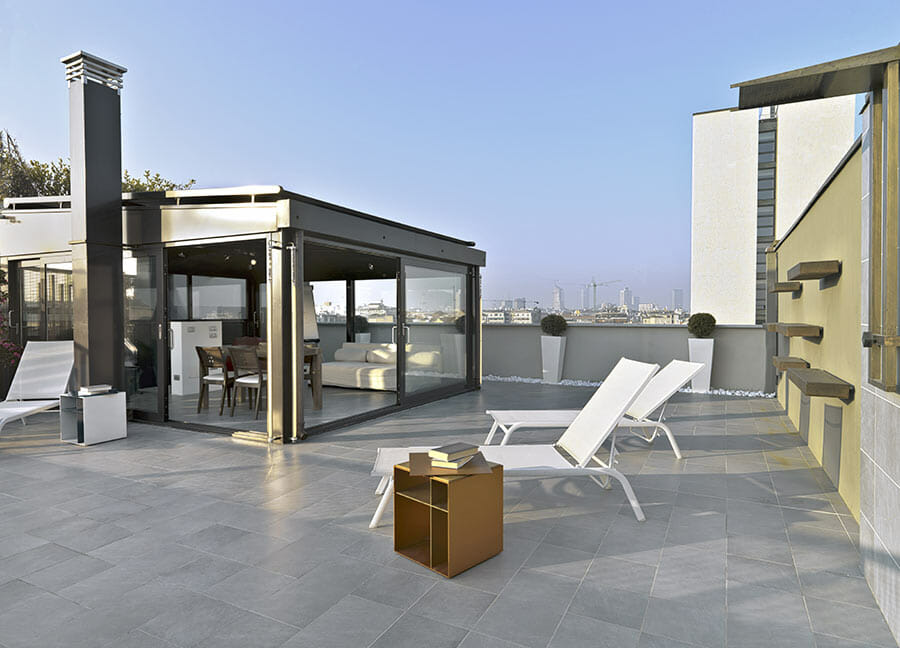 Terrasse carrelage extérieure