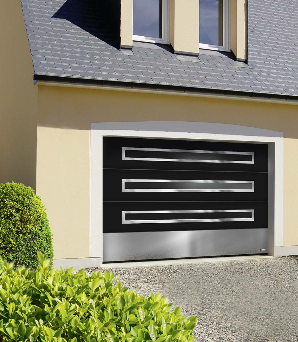 Porte de garage sectionnelle plafond Aludoor XOOZ 60mm