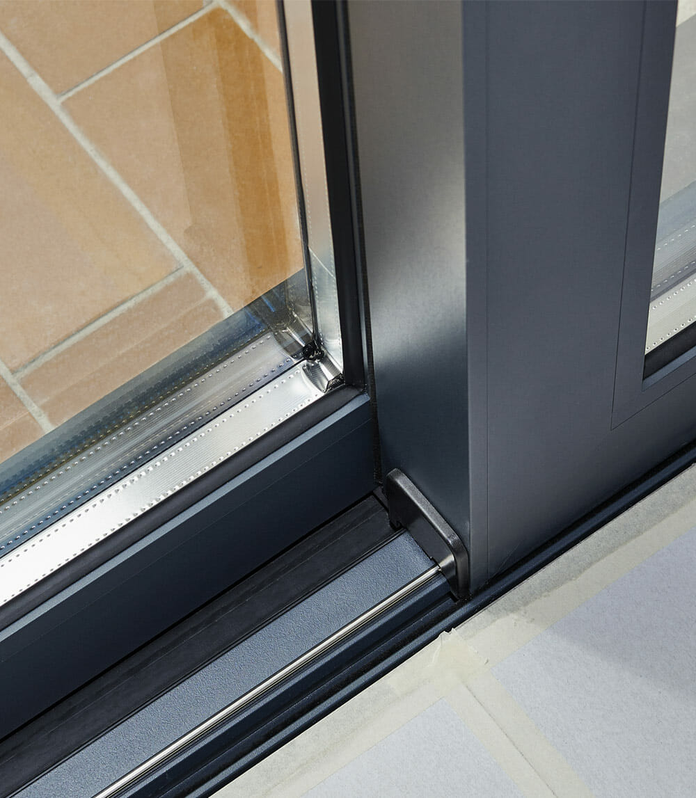 Détail d'un coulissant sur mesure