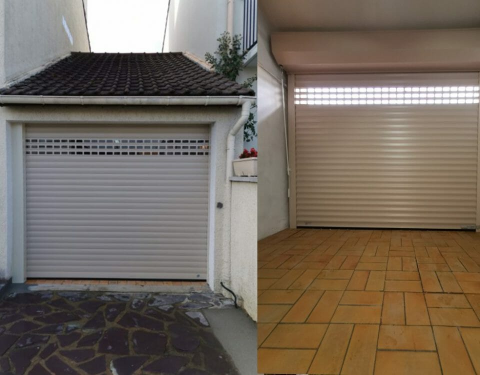 Pose d'une porte de garage en Aluminium Villiers sur orge