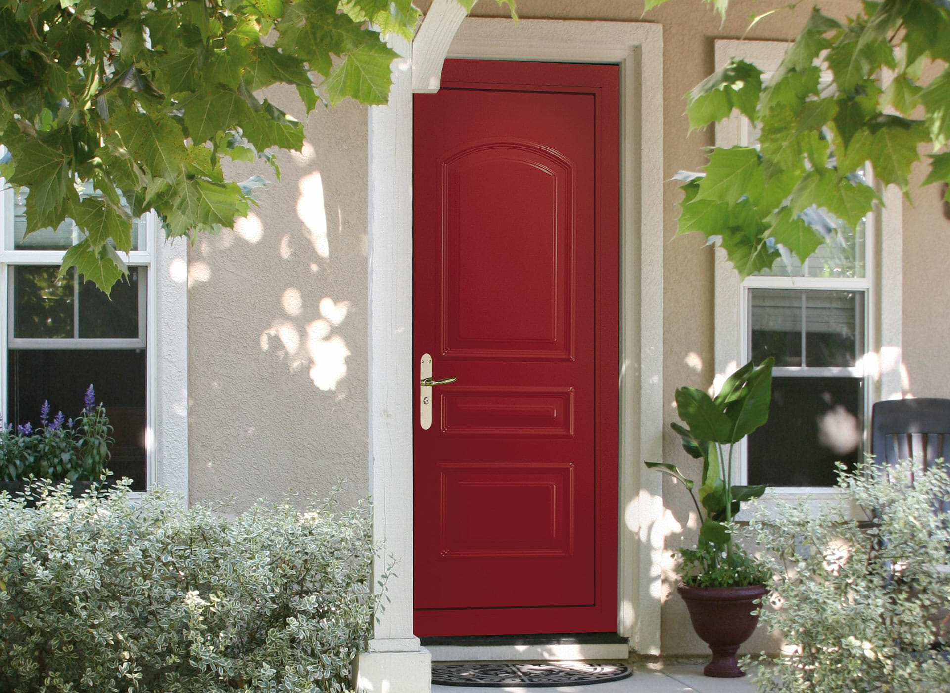 Porte blindée rouge Sérénité