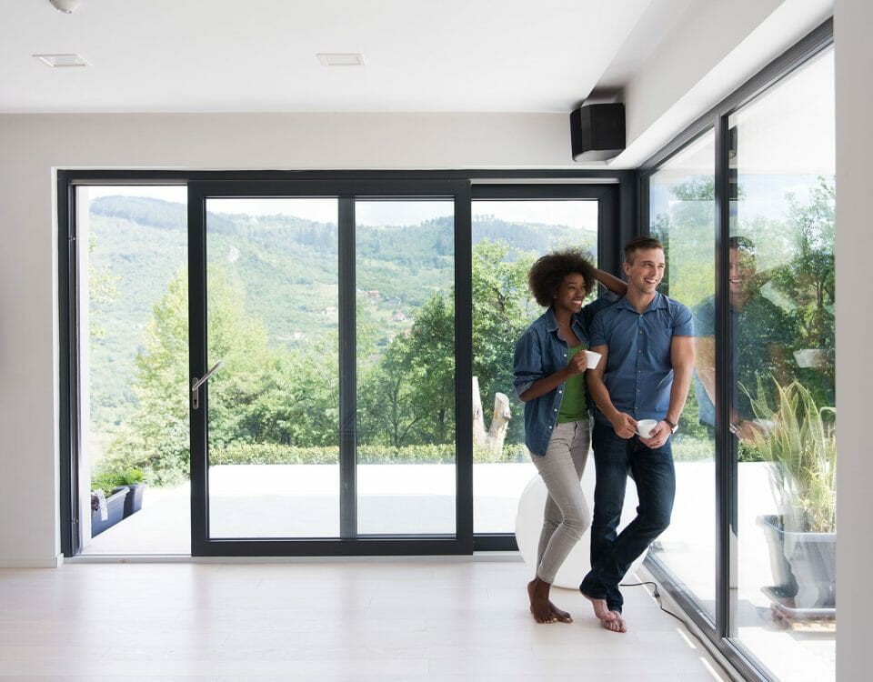 Grande fenêtre aluminium isolante