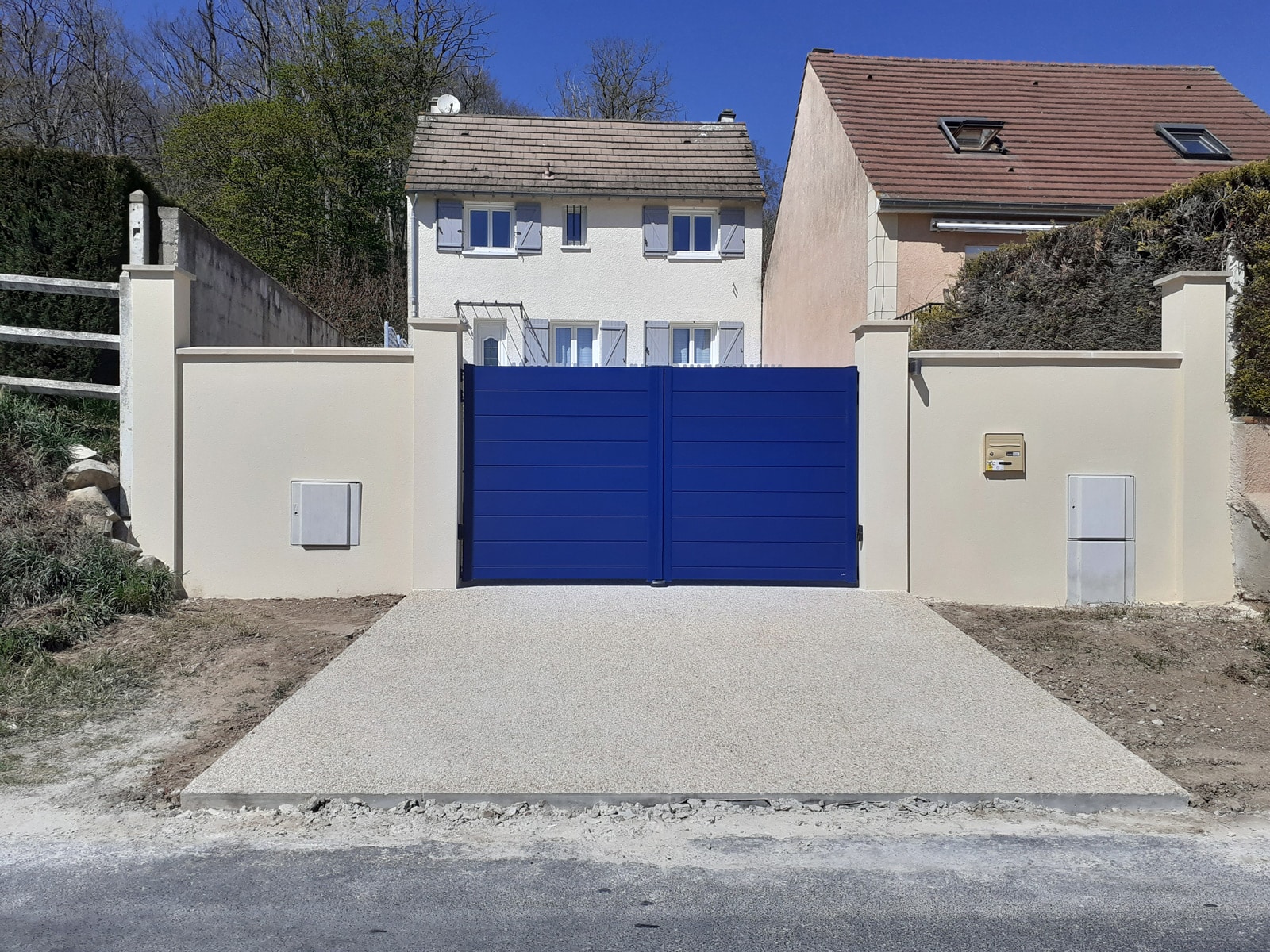 Maçonnerie : Réalisation d'un mur à Boutigny (91)