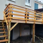 Rembarde en bois à Epinay.