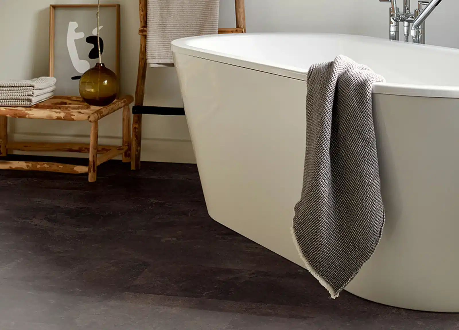 Parquet stratifié avec décors carrelage