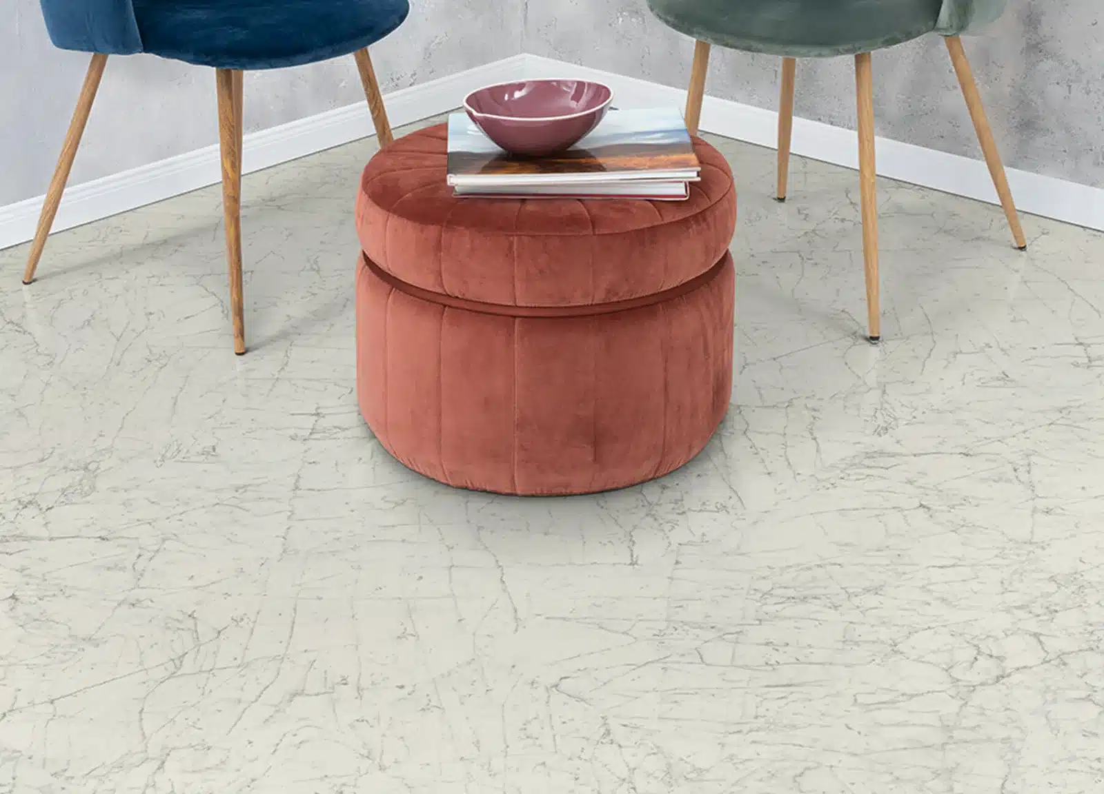 Parquet stratifié décors marbre