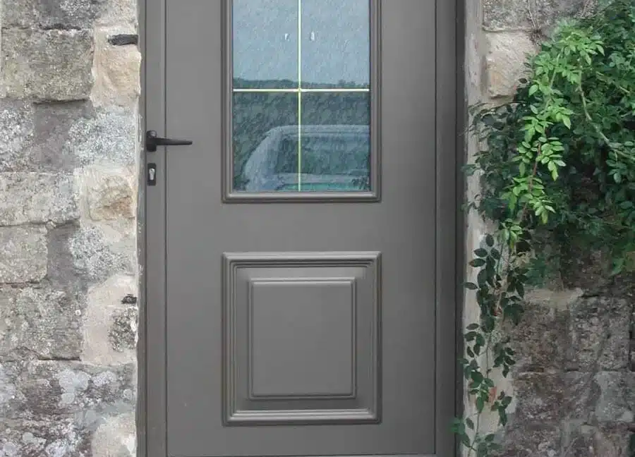 Porte PVC grise Castille