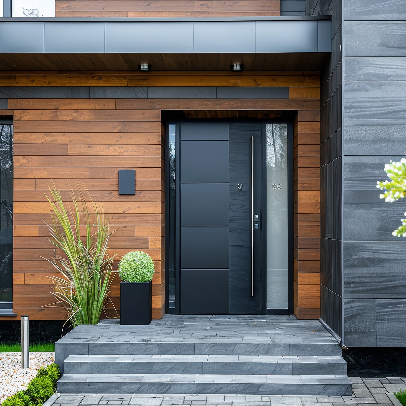 Porte en bois sur mesure moderne